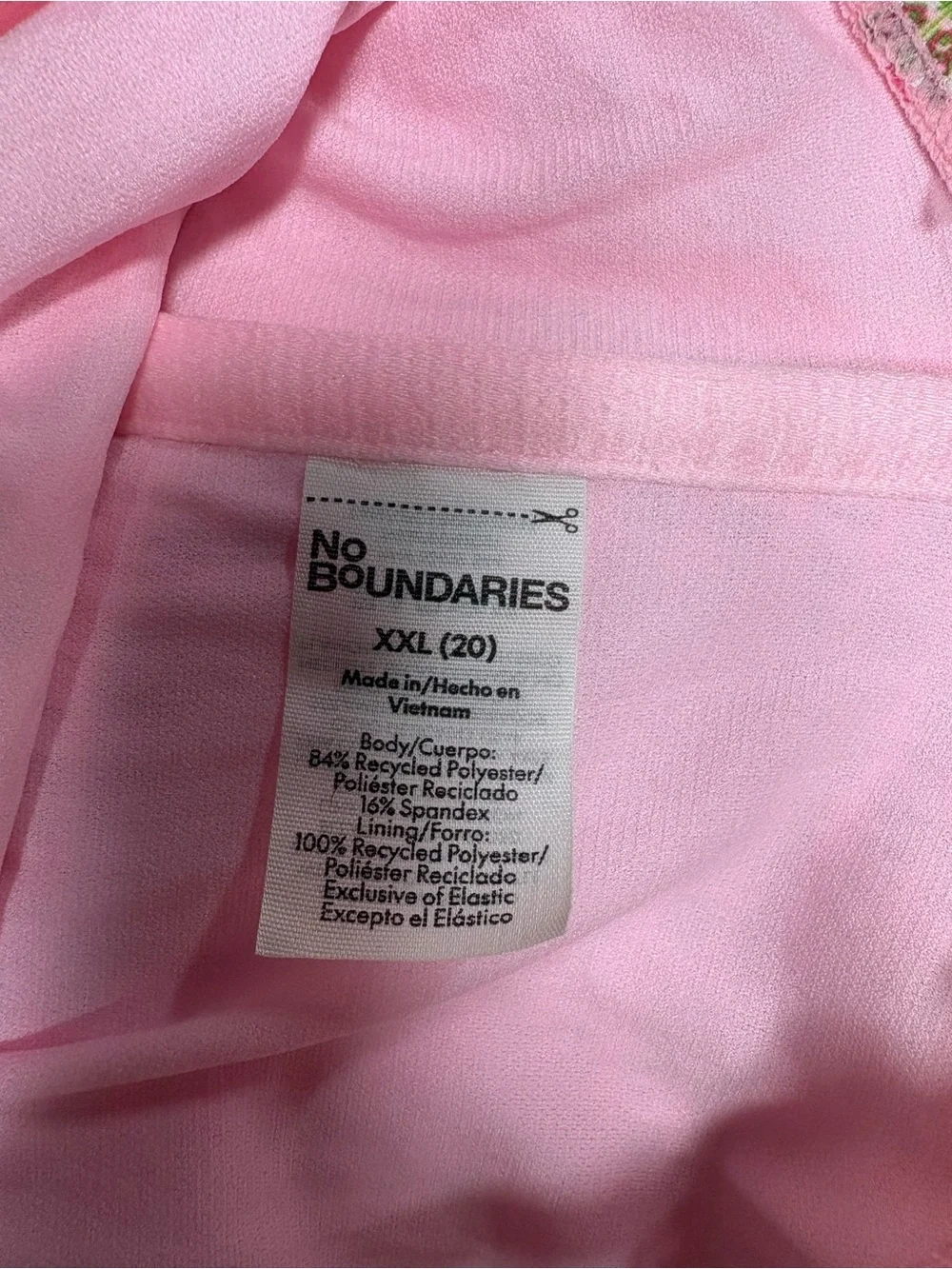 No Boundaries Pink Floral Smocked Bikini Set
